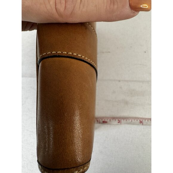 Vintage Coach Womens Tan Leather Wallet Moneyfold Zip Pocket Classic Western - Picture 16 of 16
